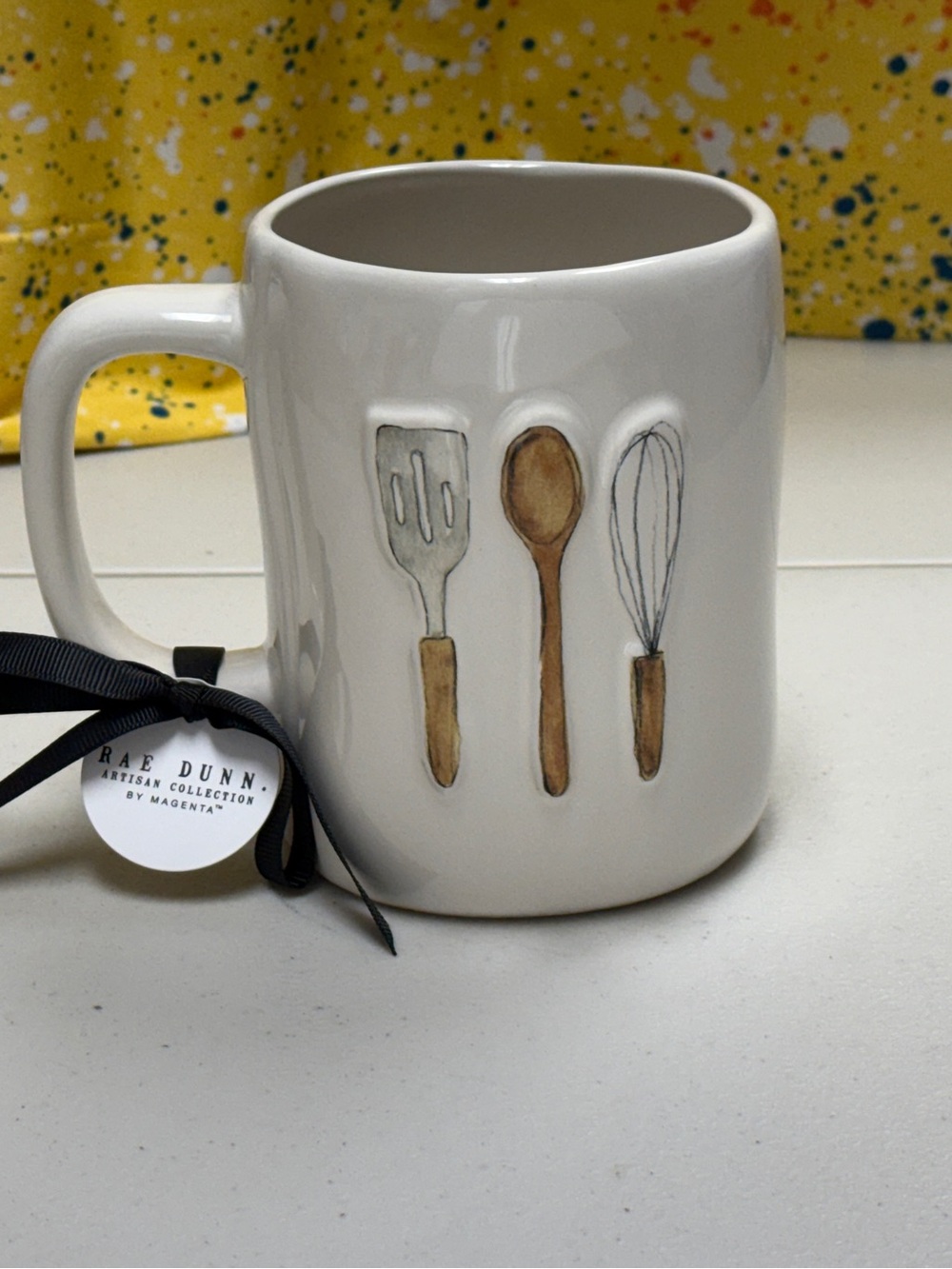 Rae Dunn “yes Chef” Mug with Kitchen Utensil Artwork